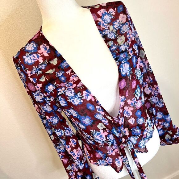 FREE PEOPLE Maybel Floral Blouse Size Small - Picture 7 of 12
